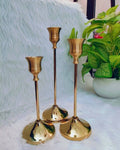 Vintage Brass Candlestick Holder Set ( Set of 3 )