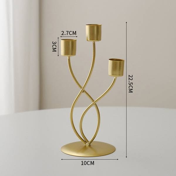3-Arm Decorative Candle Stand