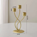 Modern 3-Arm Gold Candle Stand